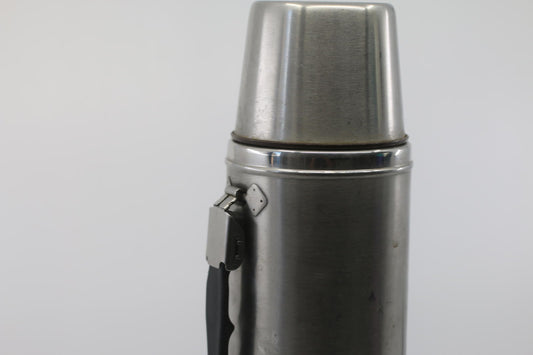 Vintage Stainless Steel Vacuum Thermos Bottle – 18-8 Steel Korea w/ Cup Lid