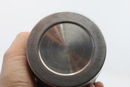 Vintage Stainless Steel Vacuum Thermos Bottle – 18-8 Steel Korea w/ Cup Lid