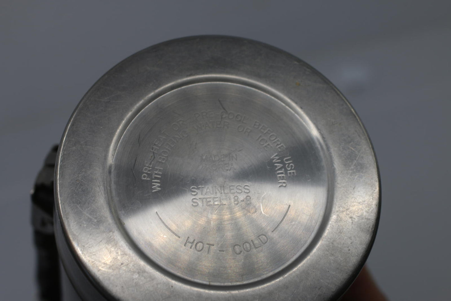 Vintage Stainless Steel Vacuum Thermos Bottle – 18-8 Steel Korea w/ Cup Lid