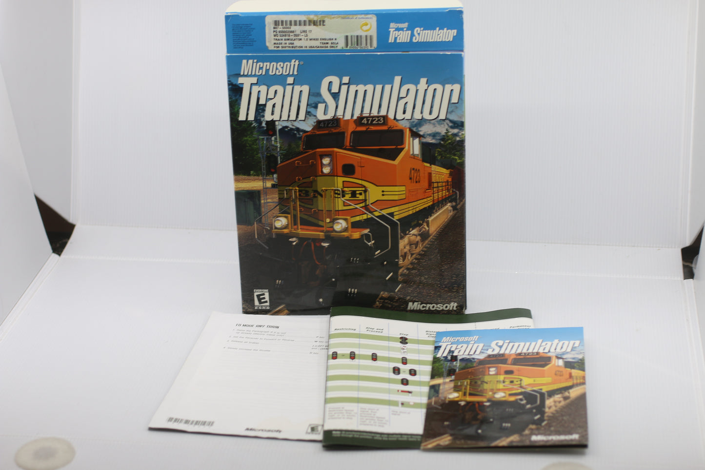 Microsoft Train Simulator (PC, 2001) Vintage Computer Game Big Box