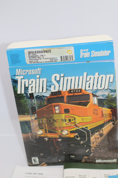 Microsoft Train Simulator (PC, 2001) Vintage Computer Game Big Box