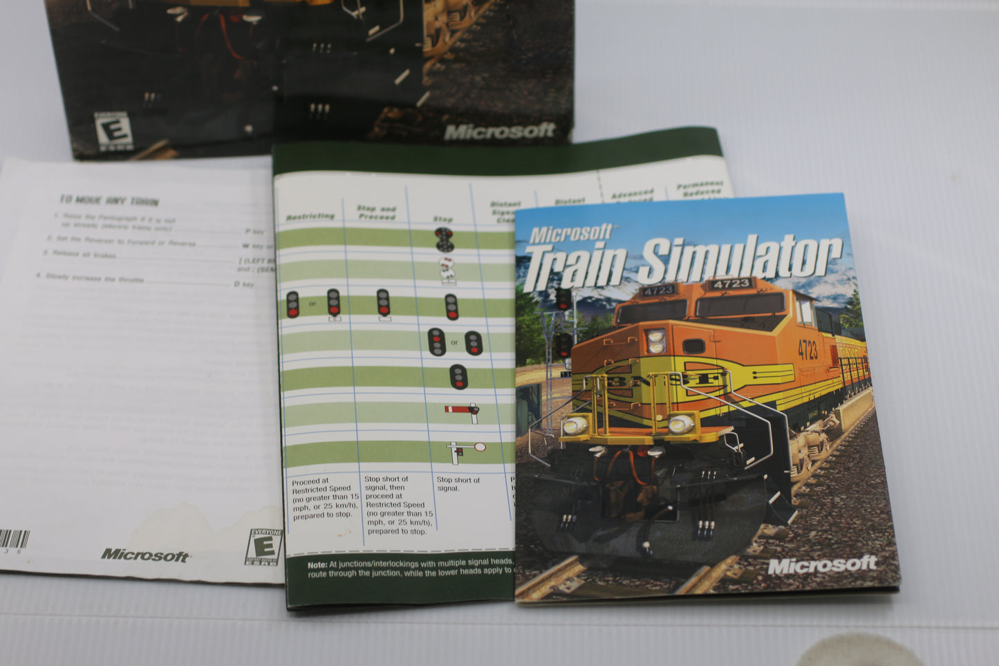 Microsoft Train Simulator (PC, 2001) Vintage Computer Game Big Box