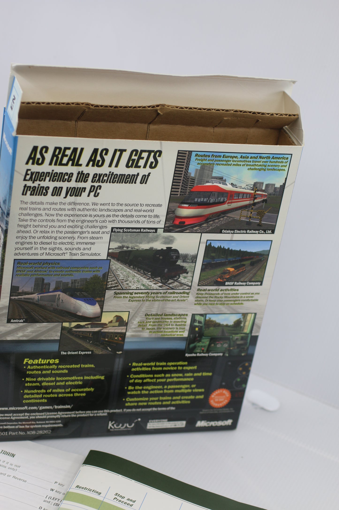 Microsoft Train Simulator (PC, 2001) Vintage Computer Game Big Box