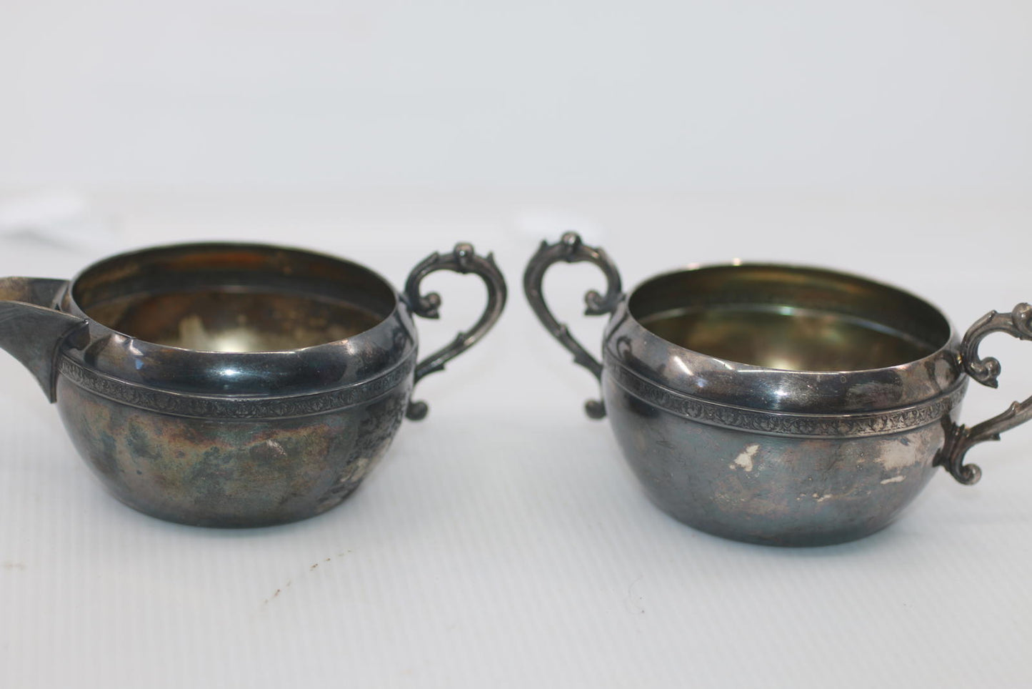 Vintage Rogers Silverplate Creamer & Sugar Bowl Set – Wm. A. Rogers  – No. 556