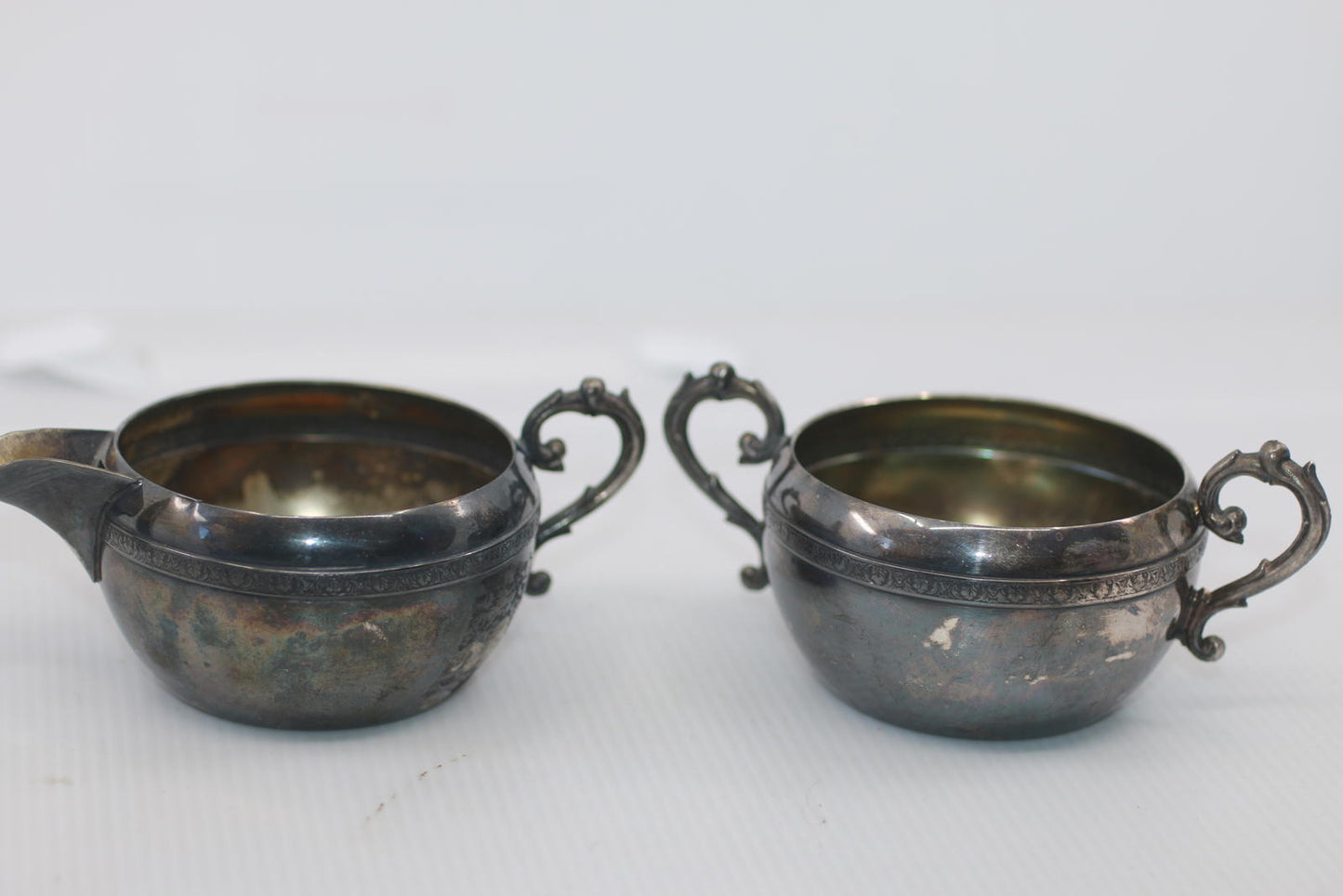 Vintage Rogers Silverplate Creamer & Sugar Bowl Set – Wm. A. Rogers  – No. 556
