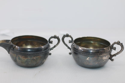 Vintage Rogers Silverplate Creamer & Sugar Bowl Set – Wm. A. Rogers  – No. 556