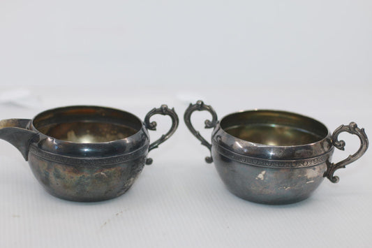 Vintage Rogers Silverplate Creamer & Sugar Bowl Set – Wm. A. Rogers  – No. 556