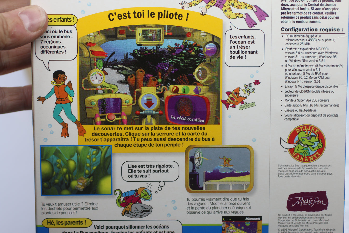 Microsft Le bus magique Computer Game Big Box only Francais French