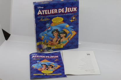 Disney Atelier de jeux Aladdin Computer Game Big Box only Francais French