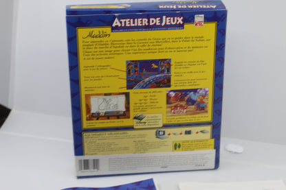 Disney Atelier de jeux Aladdin Computer Game Big Box only Francais French