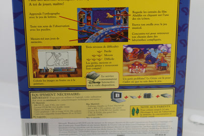 Disney Atelier de jeux Aladdin Computer Game Big Box only Francais French