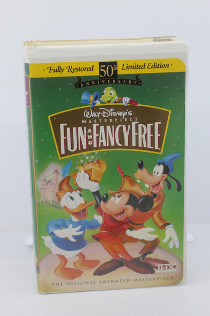 Walt Disney’s Fun & Fancy Free VHS 50th Anniversary Masterpiece DAMAGEDCASE