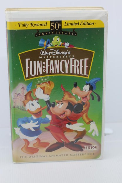 Walt Disney's Masterpiece Fun and Fancy Free 50th Anniversary VHS Tape