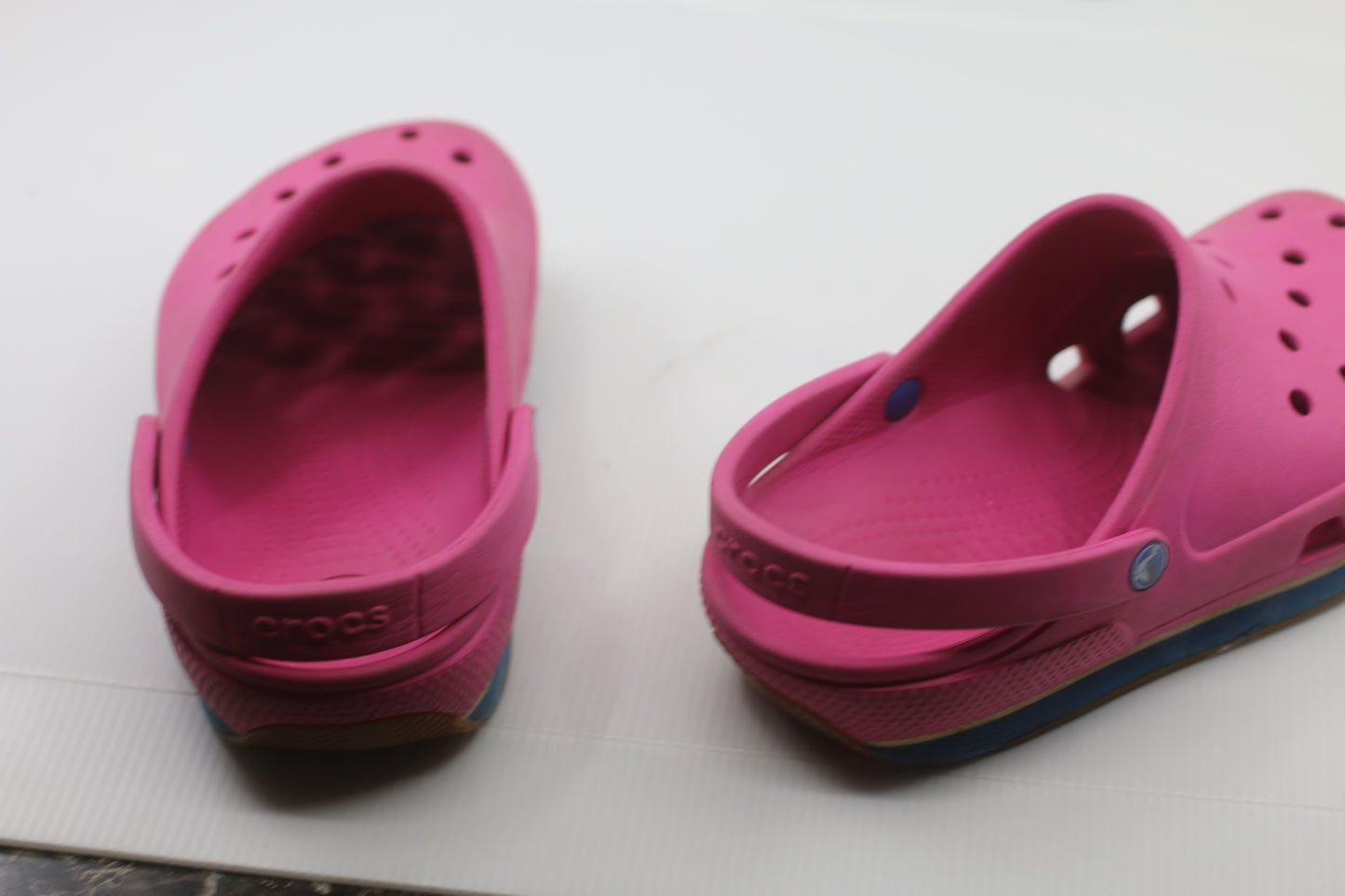 CROCS CLASSIC SHOES PINK J 1 SLIP -ON- CLOG WATER SHOES