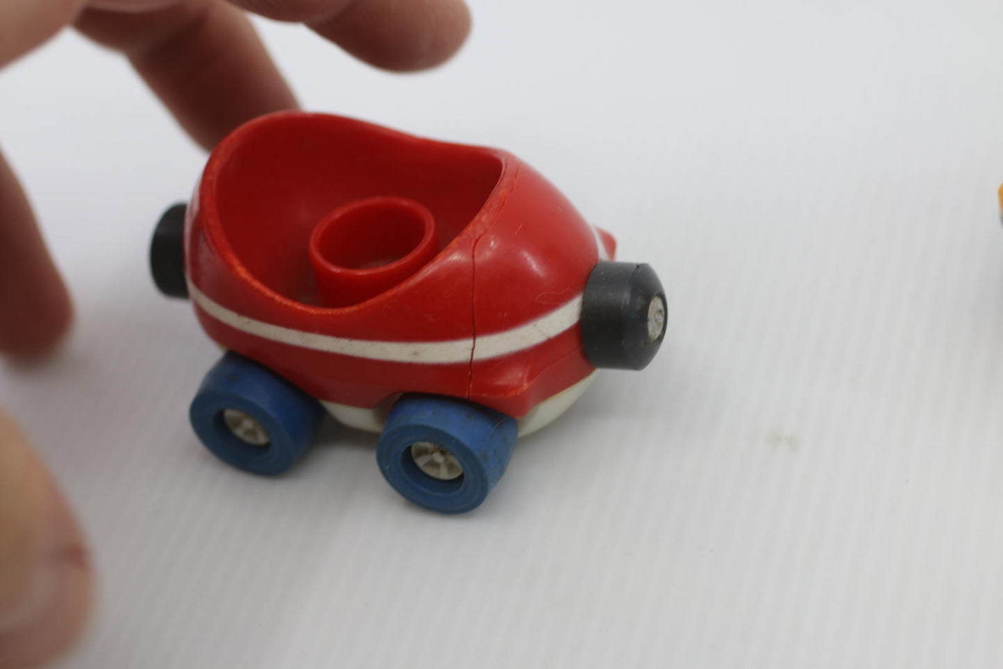 Vintage Tonka Toddler Peek A Boo Face Changing Finger Puppet Figure & Train
