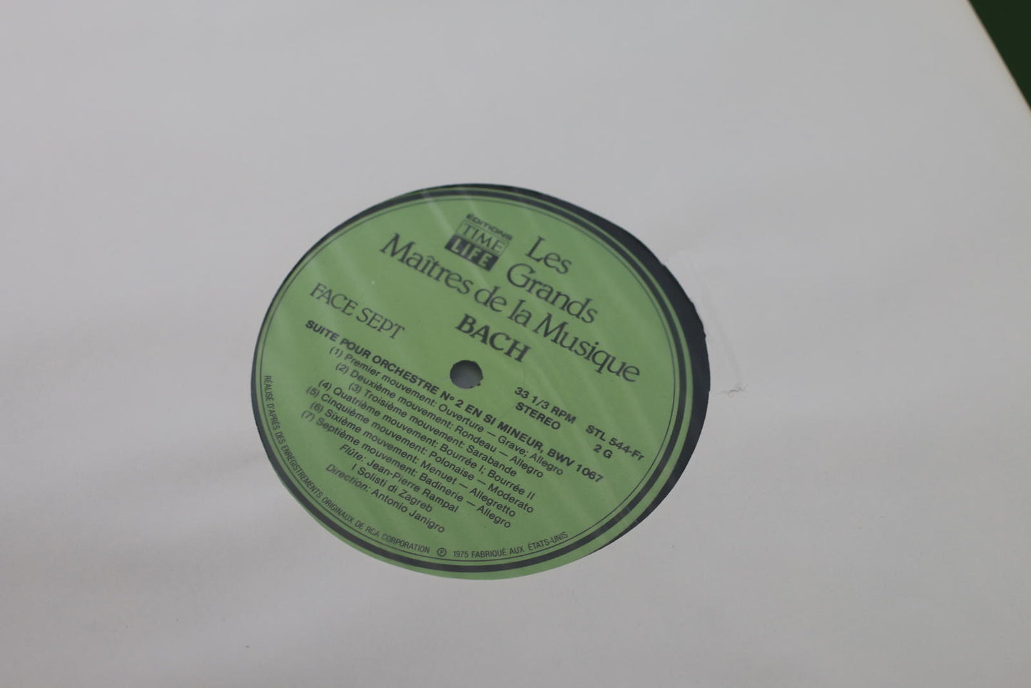 Les Grands Maîtres de la Musique: Johann Sebastian Bach Vinyl Record