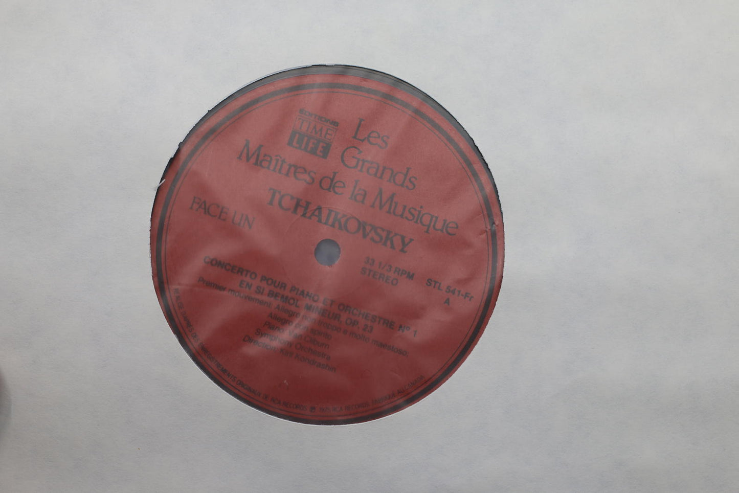 Tchaikovsky Vinyl Record - Les Grands Maitres de la Musique