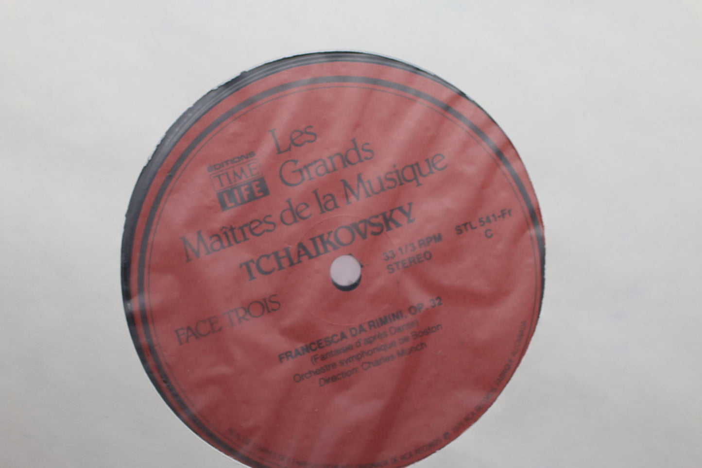 Tchaikovsky Vinyl Record - Les Grands Maitres de la Musique