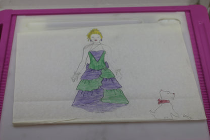 CRAYOLA FASHION DESIGNER KIT 1990's TRACING PAPER STENCILS In Box