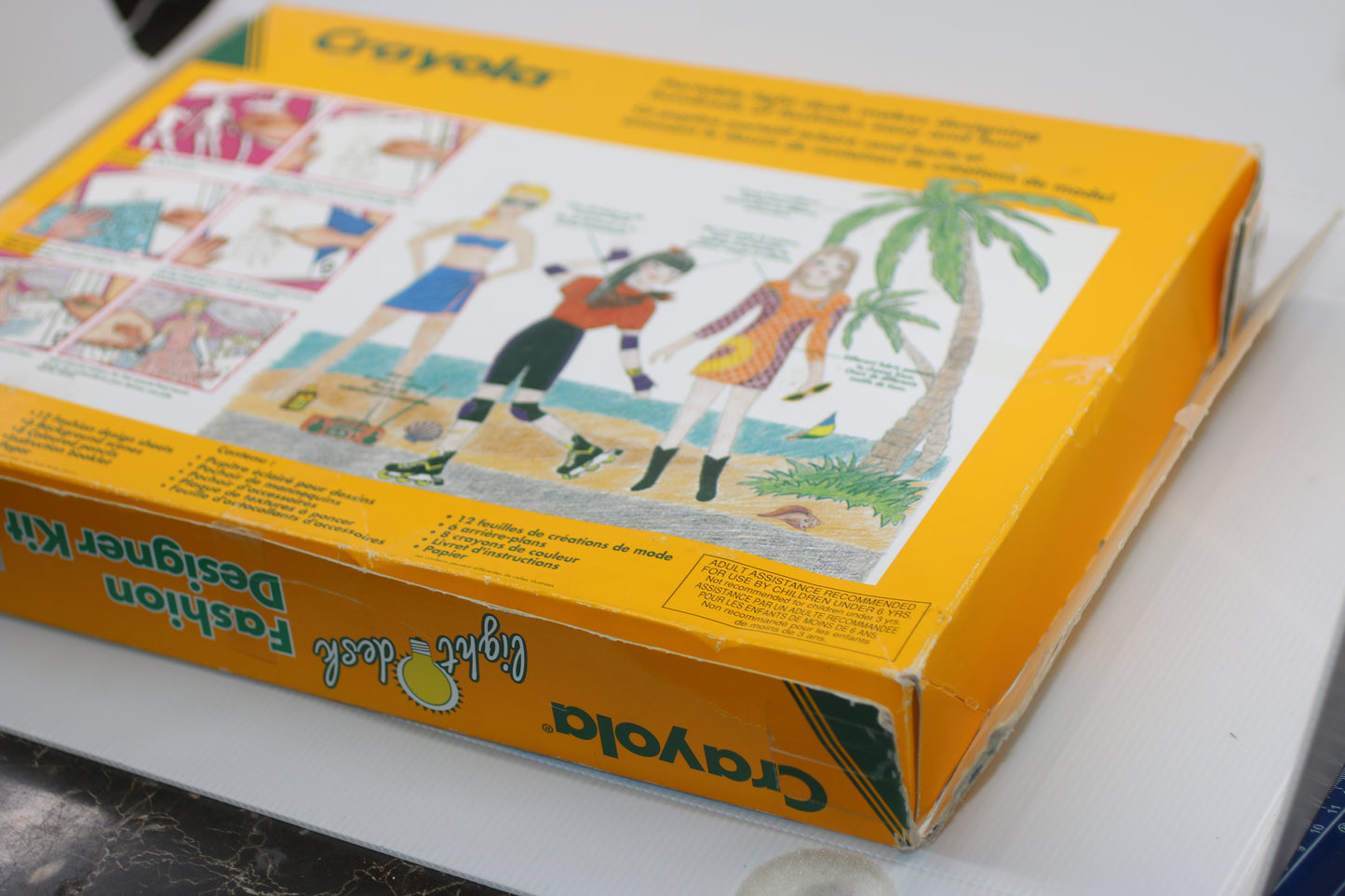 CRAYOLA FASHION DESIGNER KIT 1990's TRACING PAPER STENCILS In Box