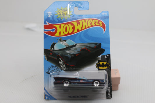 Hot Wheels TV Series Batmobile DC #3/5 Batman Black With Red & Blue Design New