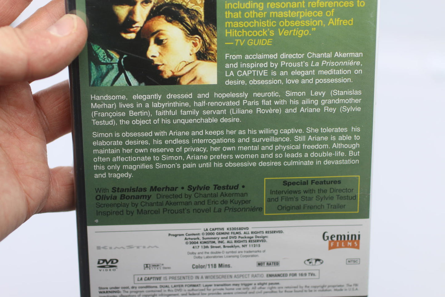 La Captive DVD - Film by Chantal Akerman Brand new sealed English Français movie