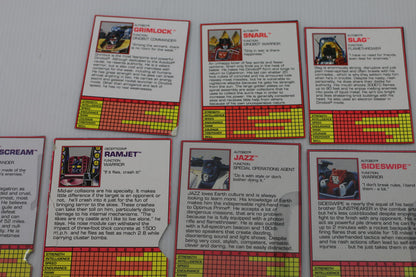 Transformers G2 Character Cards Set - Grimlock, Snarl, Slag, Sideswipe, Starscre