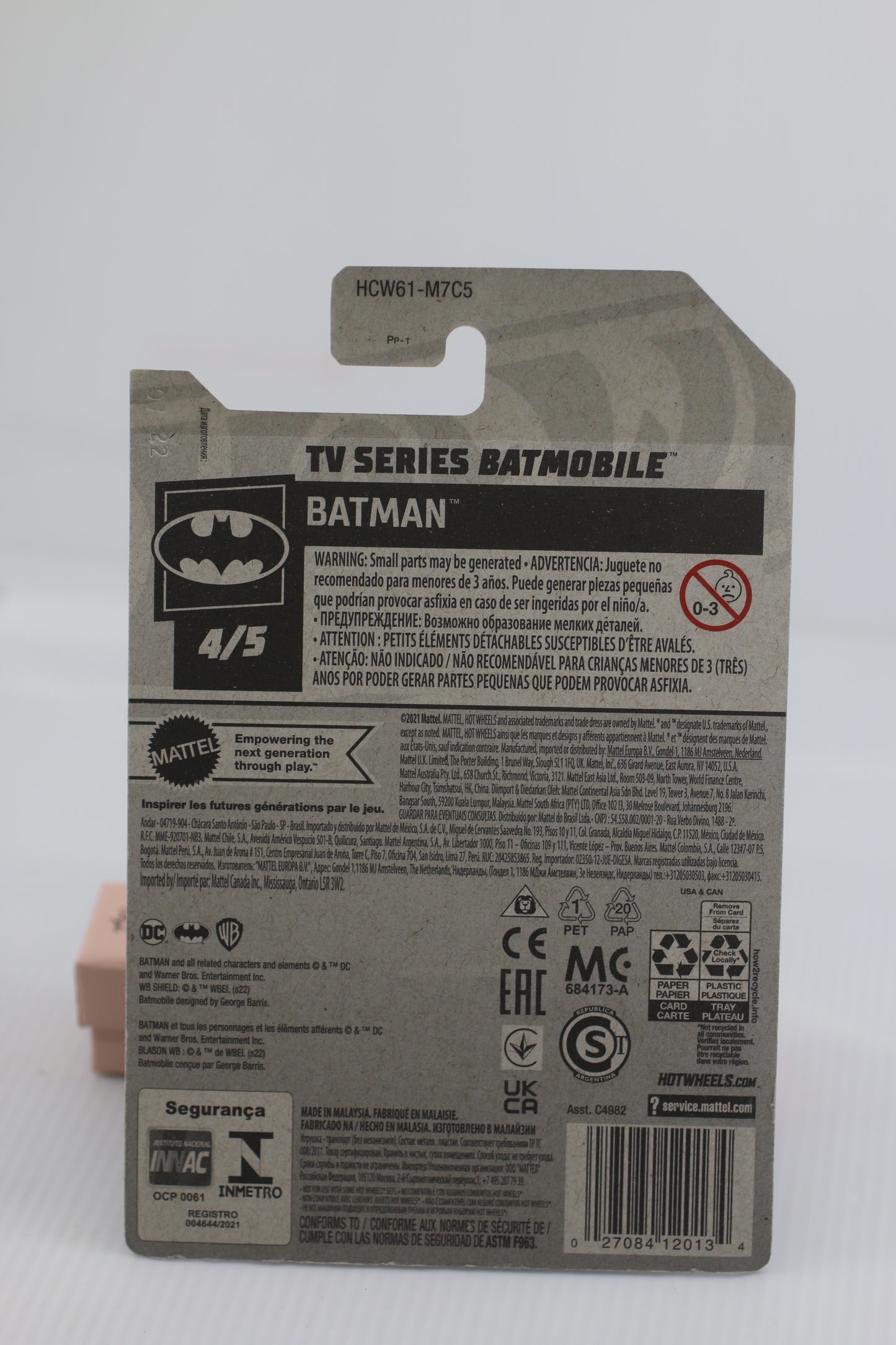 2022 Hot Wheels BATMAN GOLD TV SERIES BATMOBILE 4/5 Batman Series 131/250