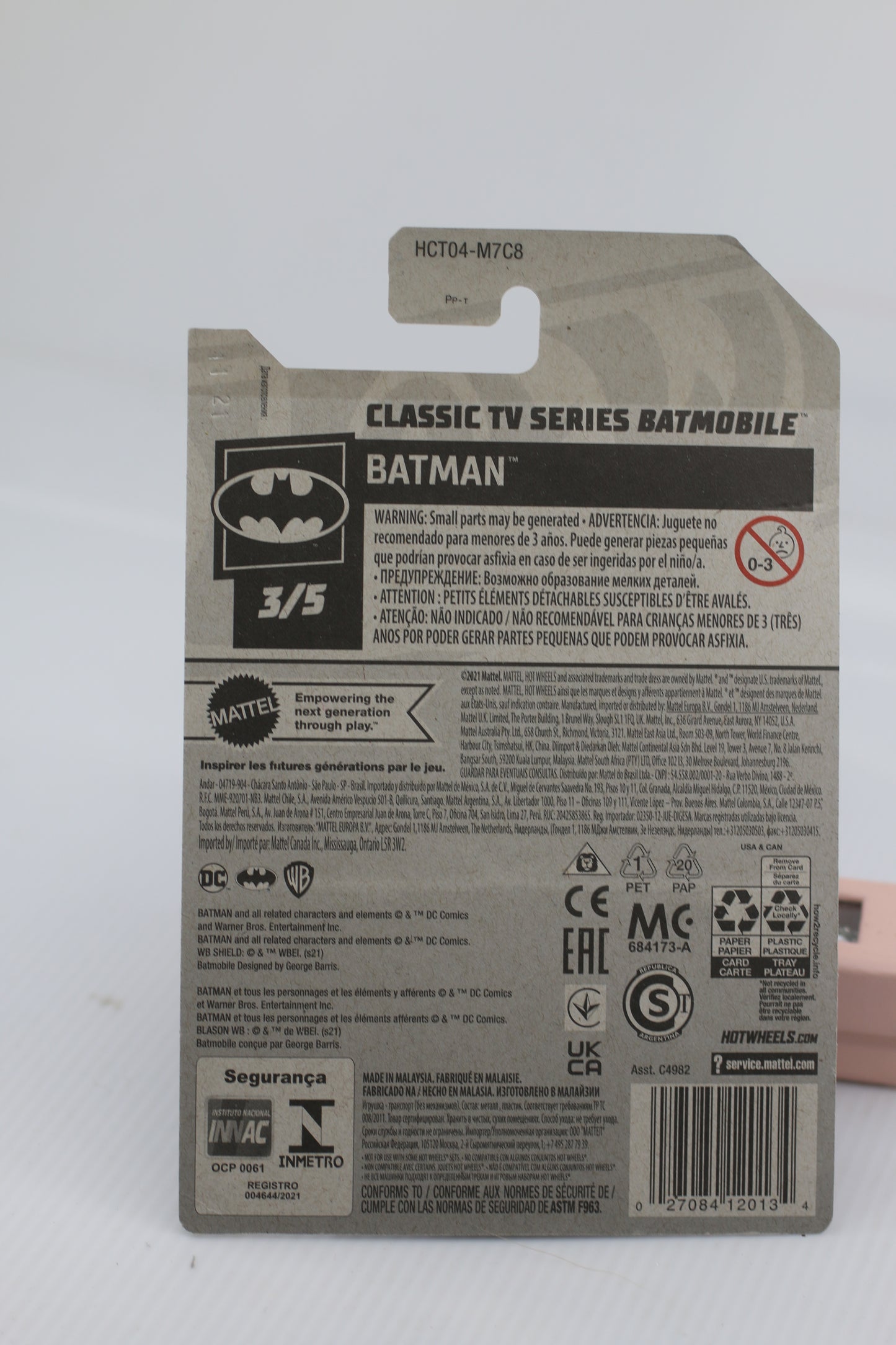 2022 Hot Wheels Classic TV Series Batmobile Batman 3/5 #78/250