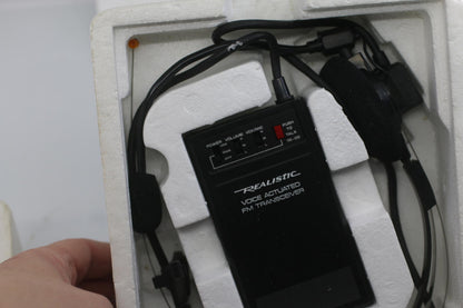 Vintage Realistic Voice Actuated FM Transceiver – Headset Radio Untested In Foam