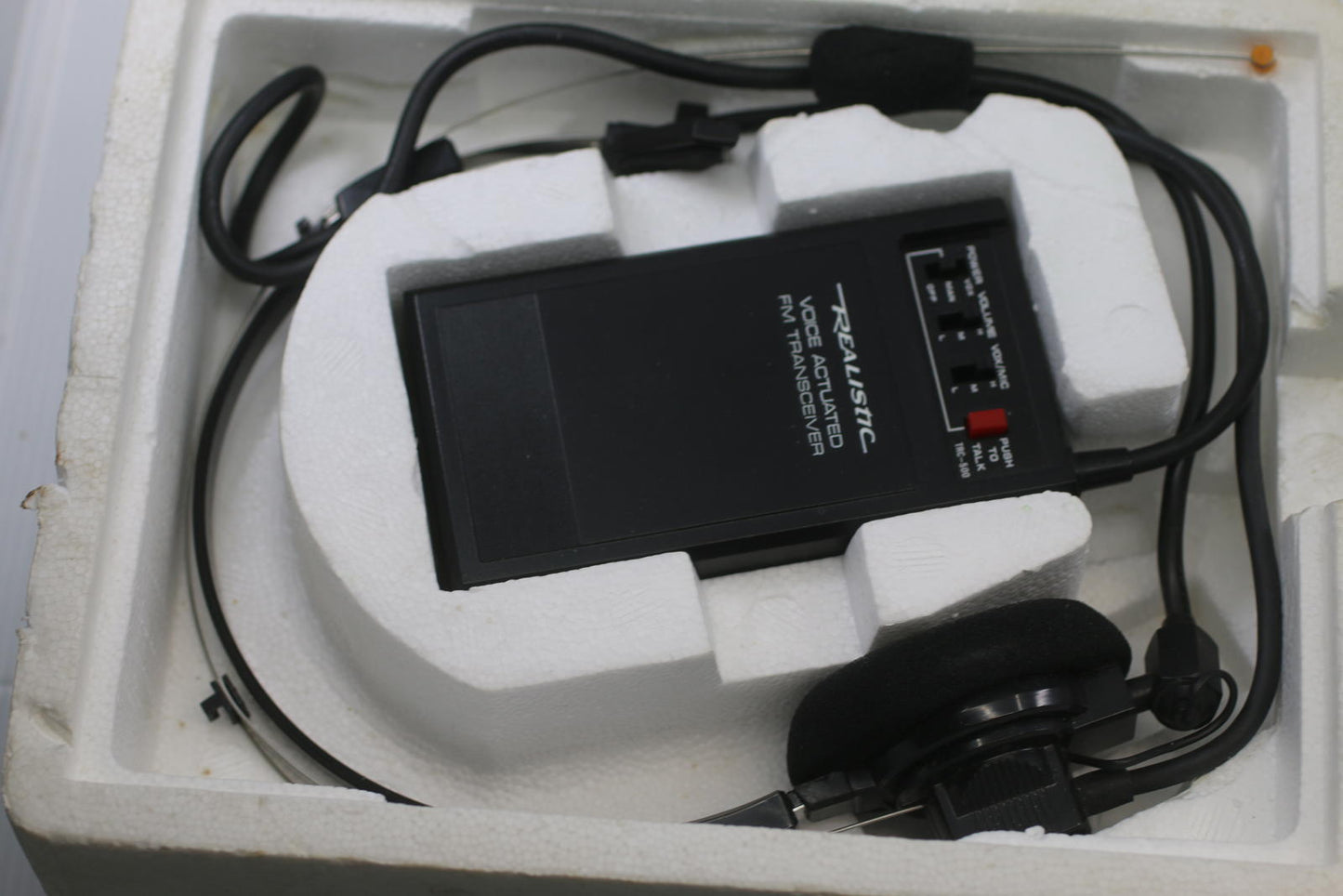 Vintage Realistic TRC-500 Voice Actuated FM Transceiver w/ Headset & Manual