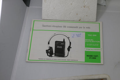 Vintage Realistic TRC-500 Voice Actuated FM Transceiver w/ Headset & Manual