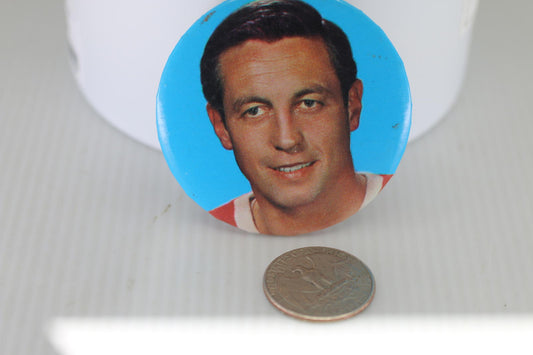 VINTAGE RARE NHL Button PINBACK PIN Jean Beliveau (Montreal Canadiens)