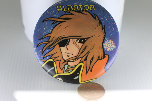 Vintage 1978 Captain Future Button Pin Anime Capitaine Flam Badge Retro Japan #3