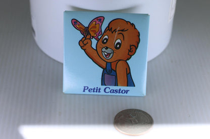 Petit Castor Cartoon Character Pin Badge Buttom Vintage Télé-série French