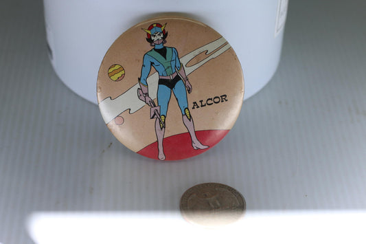 Vintage Alcor Character Pinback Button