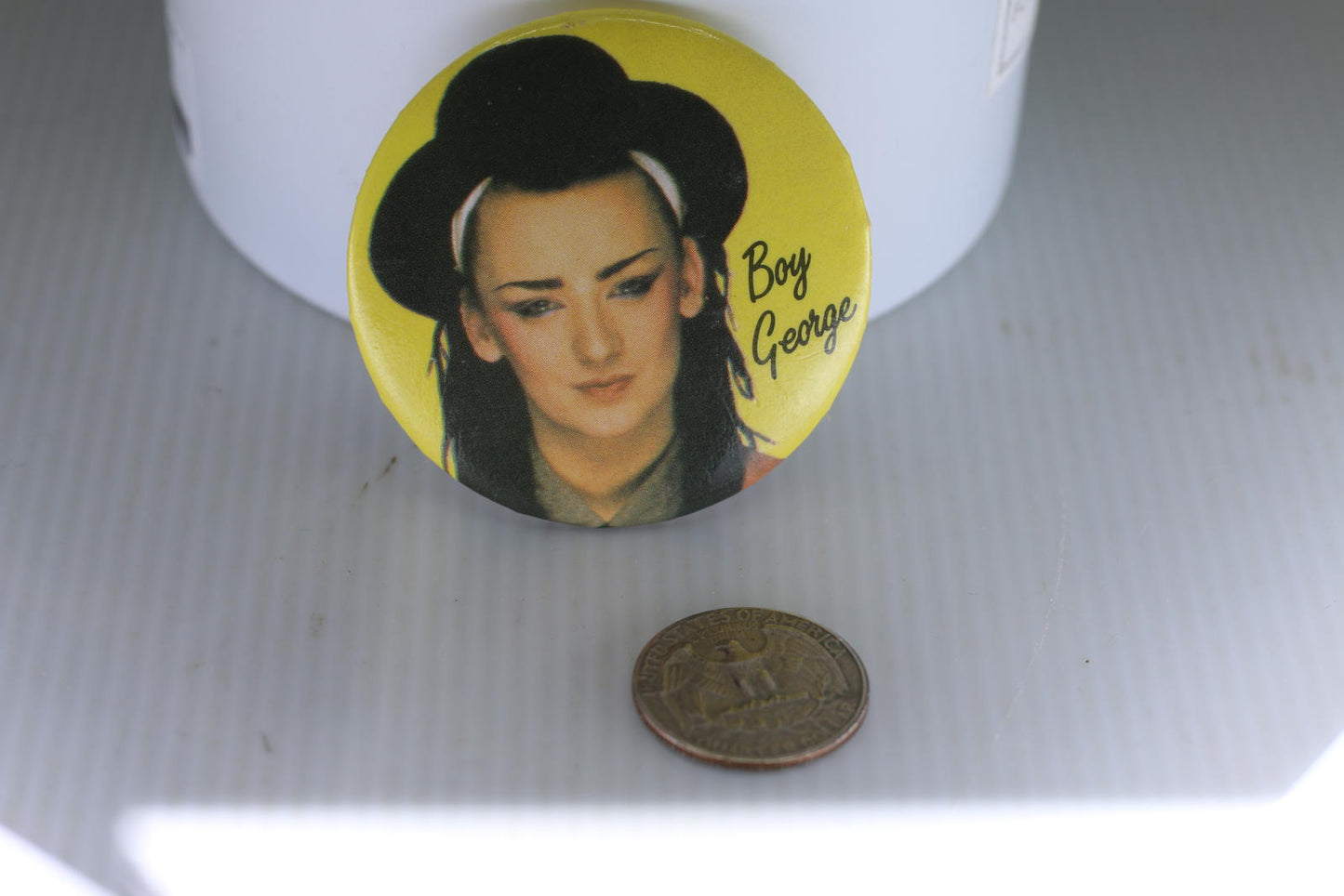 Vintage Boy George Pinback Button Badge