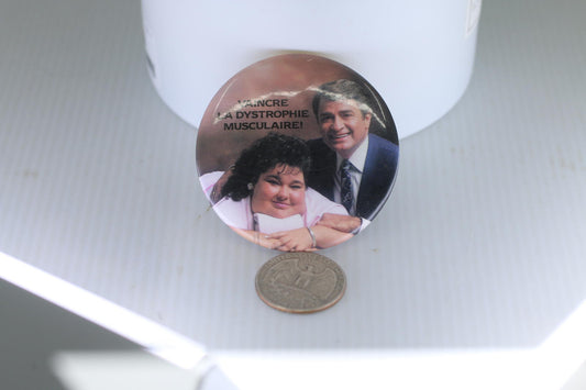 Vintage French Muscle Dystrophy Awareness Pinback Button