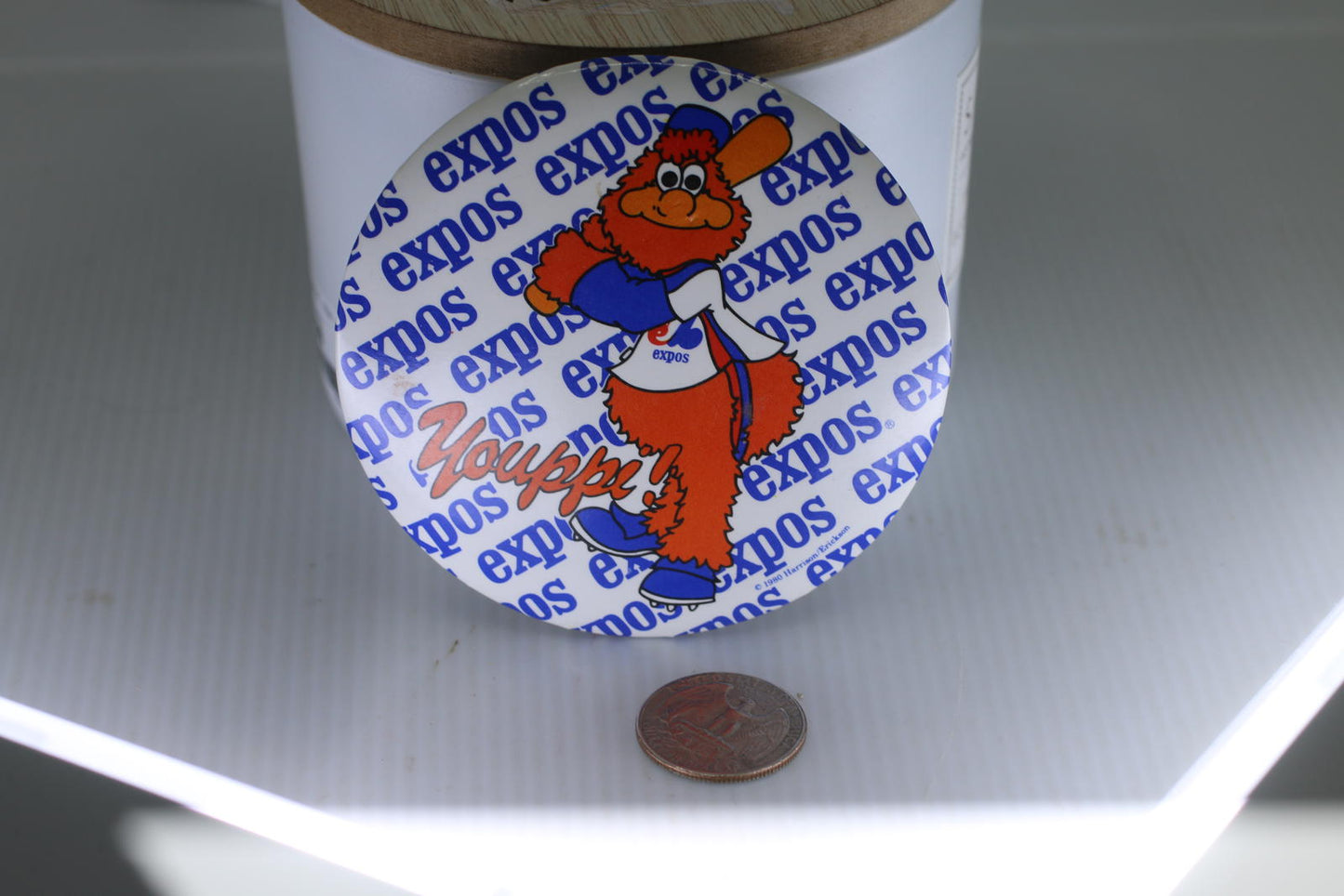 Vintage Montreal Expos Youppi! Pin Button Baseball sports Macaron
