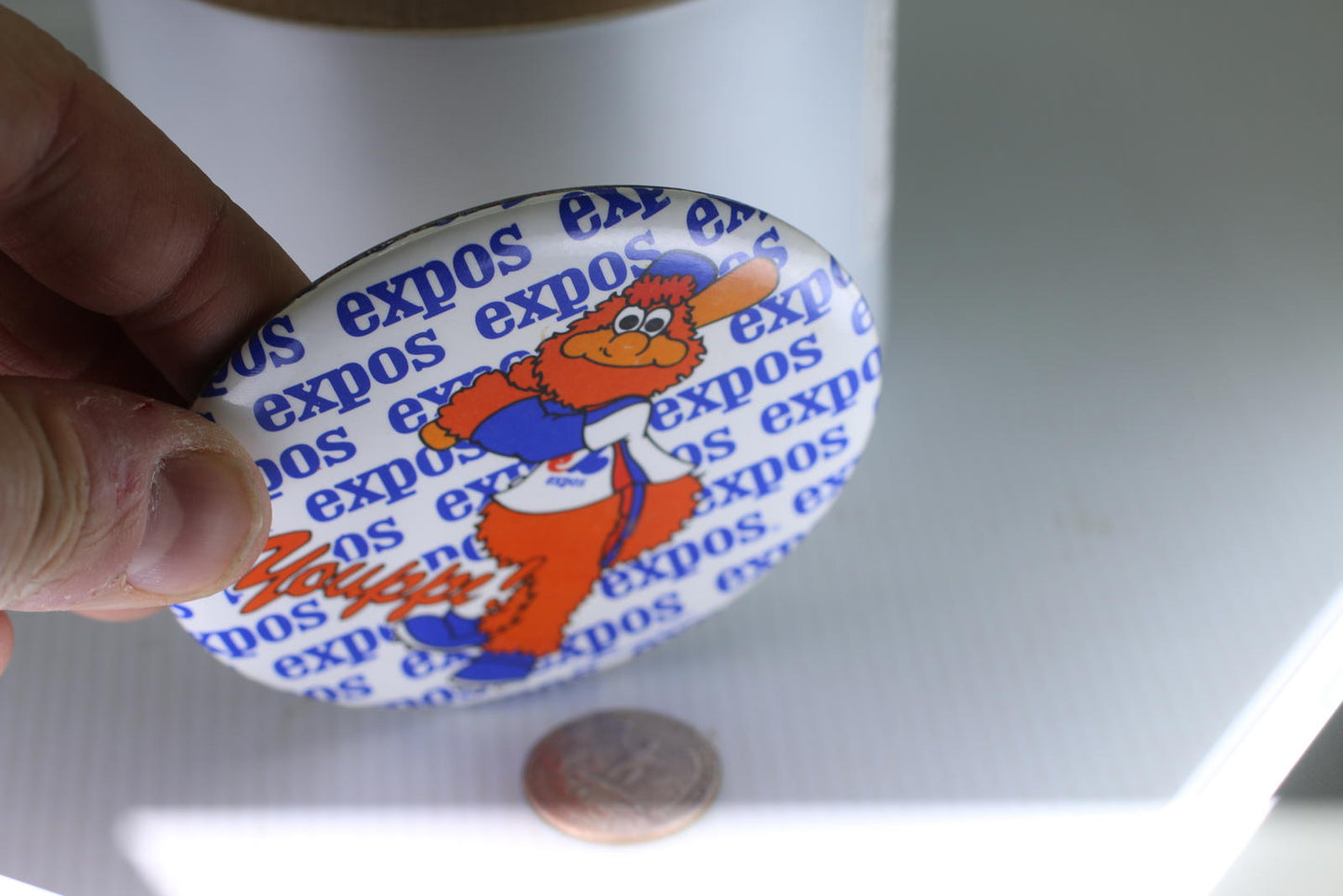 Vintage Montreal Expos Youppi! Pin Button Baseball sports Macaron