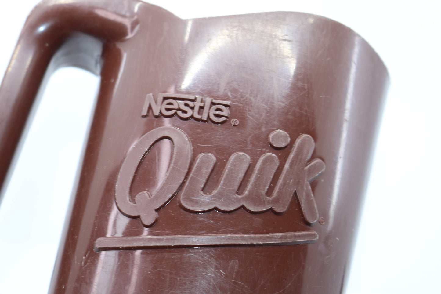 Vintage Nestle Quik Milk Bag Holder Pitcher Jug - Made in Canada - Brown