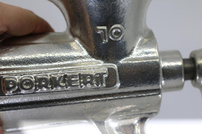 Vintage DORKERT #10 Meat Grinder Czechoslovakia Hand Crank Table Clamp