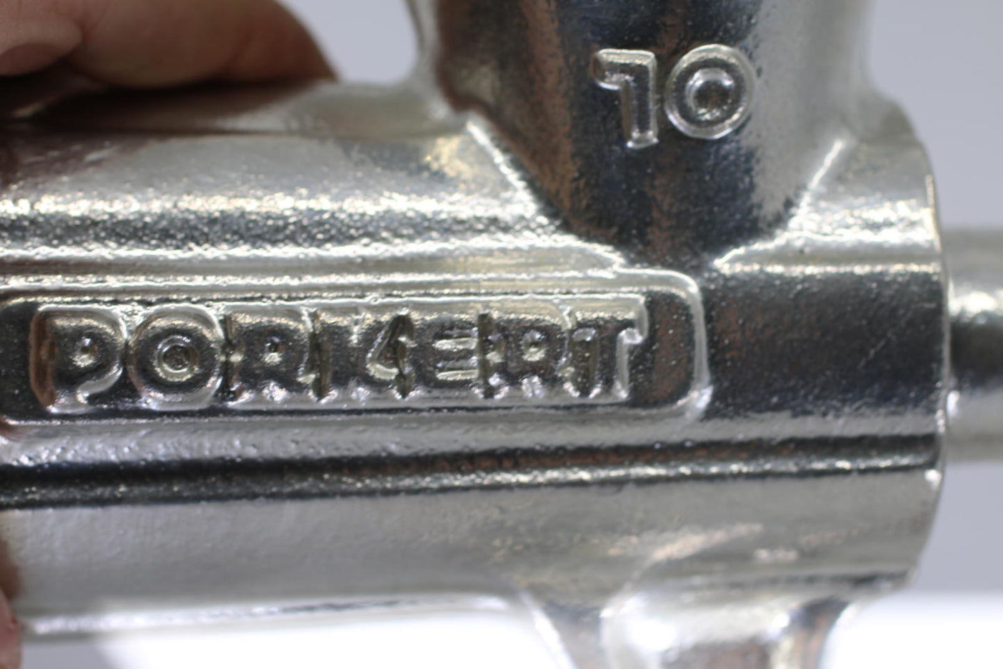 Vintage DORKERT #10 Meat Grinder Czechoslovakia Hand Crank Table Clamp