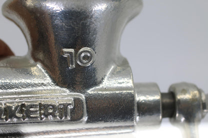 Vintage DORKERT #10 Meat Grinder Czechoslovakia Hand Crank Table Clamp