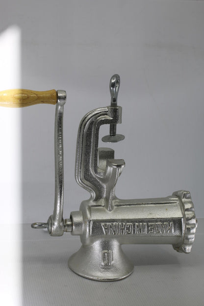 Vintage STAR No.10 Meat Grinder Hand Crank Clamp Cast Iron Kitchen Tool