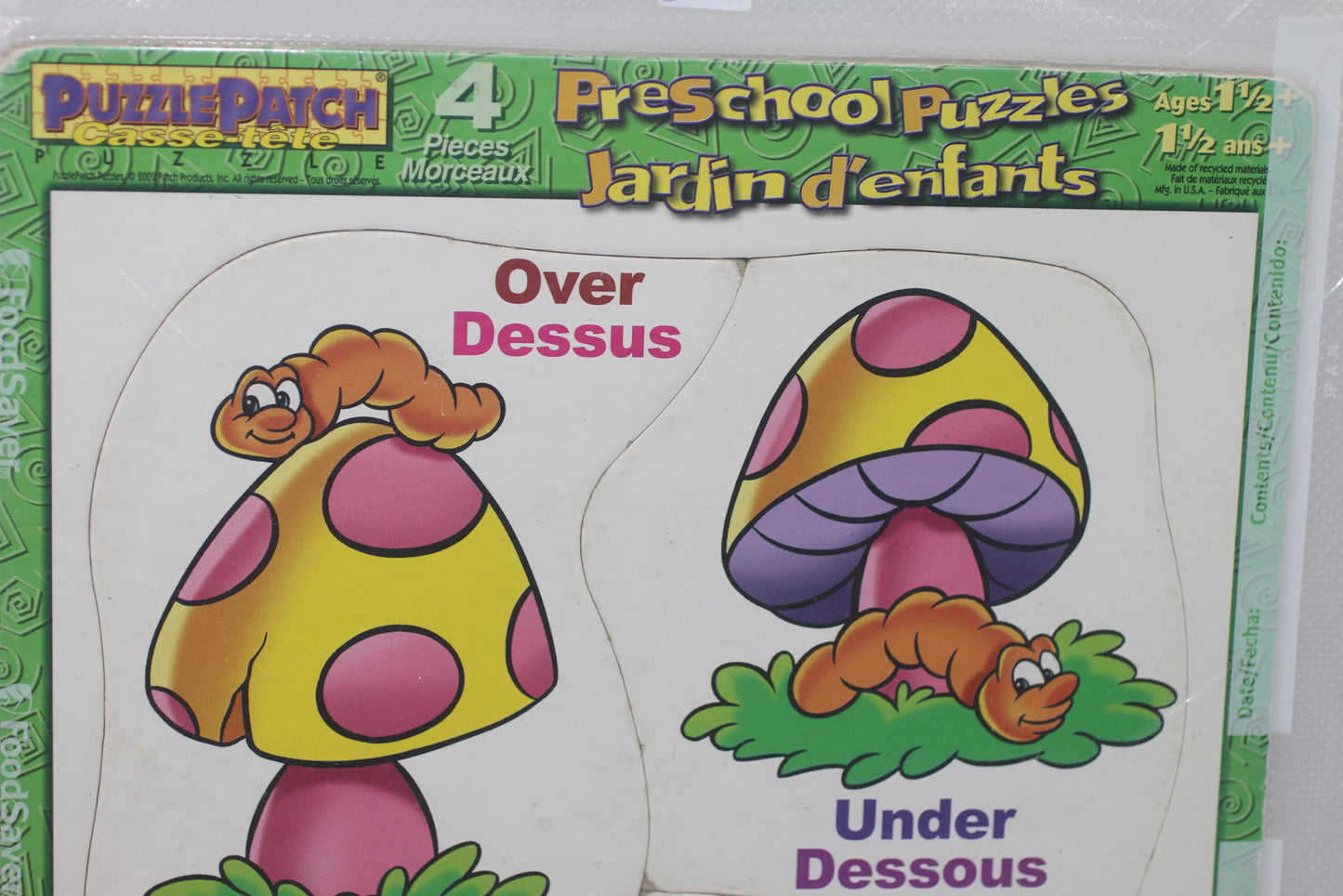 PuzzlePatch Preschool Puzzle 4 Pieces - Learning Puzzle for Ages 1½+