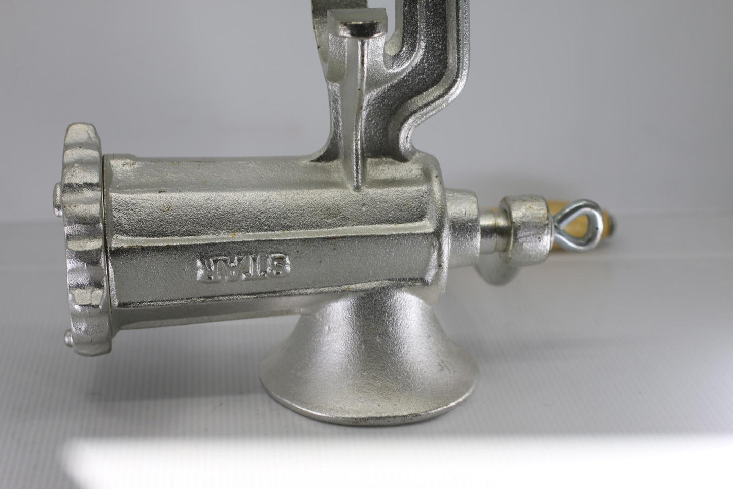 Vintage STAR No.10 Meat Grinder Hand Crank Clamp Cast Iron Kitchen Tool