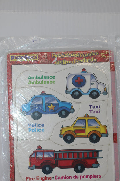 PuzzlePatch Preschool Puzzles - 4 Piece Vehicles Set
