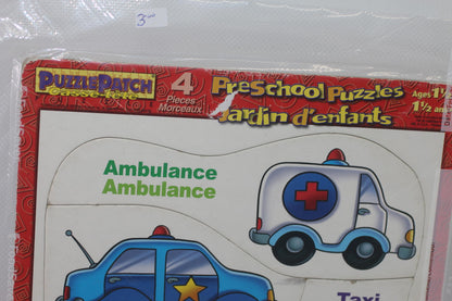 PuzzlePatch Preschool Puzzles - 4 Piece Vehicles Set