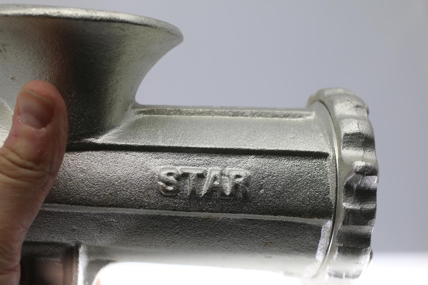 Vintage STAR No.10 Meat Grinder Hand Crank Clamp Cast Iron Kitchen Tool